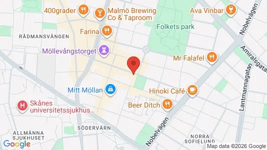 Apartments for rent i Malmö City - kort over placeringen