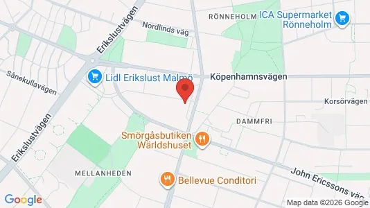 Apartments for rent i Malmö City - kort over placeringen