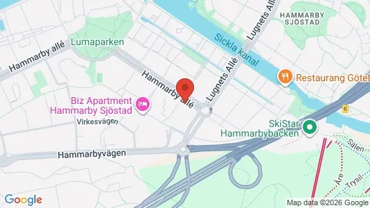 Apartments for rent i Hammarbyhamnen - kort over placeringen