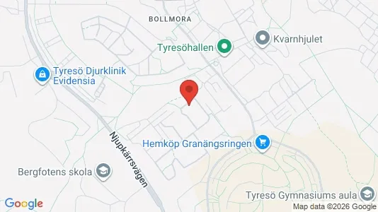 Apartments for rent i Tyresö - kort over placeringen