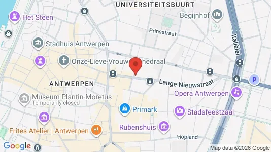 Apartments for rent i Stad Antwerp - kort over placeringen