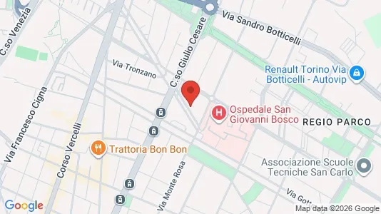 Apartments for rent i Turin - kort over placeringen