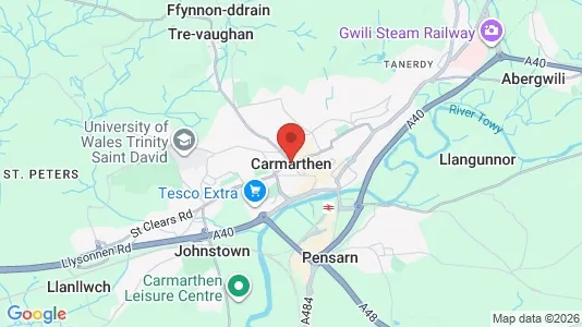 Apartments for rent i Carmarthen - Dyfed - kort over placeringen