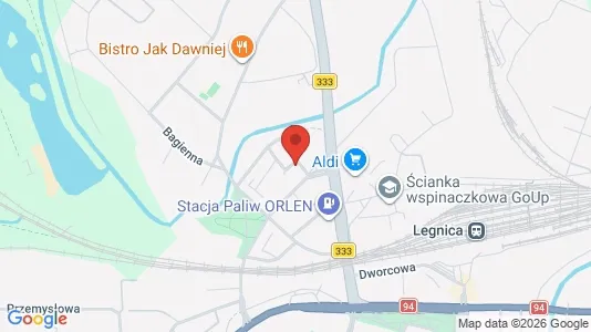 Apartments for rent i Legnica - kort over placeringen