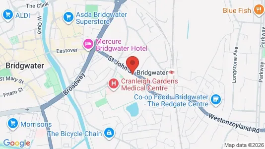 Apartments for rent i Bridgwater - Somerset - kort over placeringen