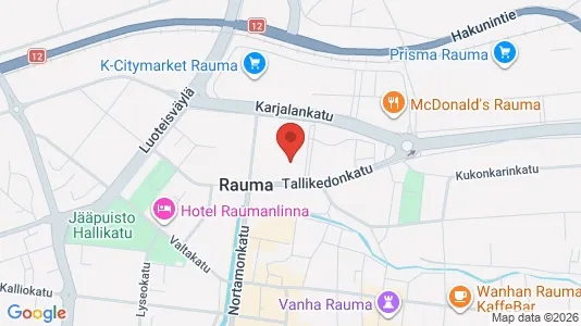 Apartments for rent i Rauma - kort over placeringen