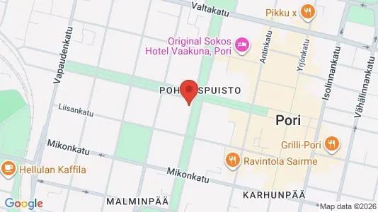 Apartments for rent i Pori - kort over placeringen
