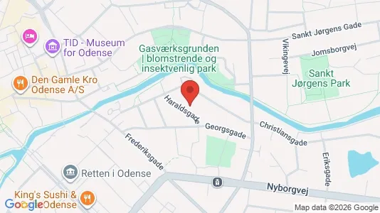 Apartments for rent i Odense C - kort over placeringen