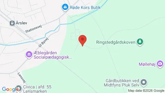 Apartments for rent i Årslev - kort over placeringen