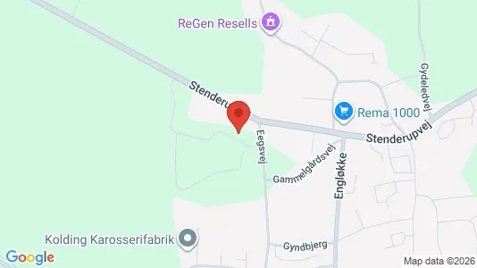 Apartments for rent i Kolding - kort over placeringen