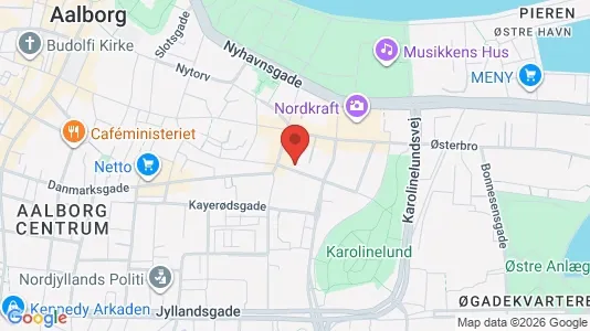 Apartments for rent i Aalborg Center - kort over placeringen