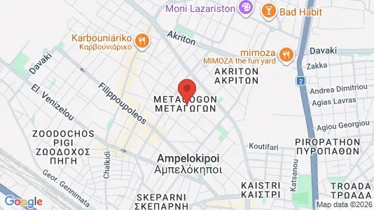 Apartments for rent i Ampelokipoi-Menemeni - kort over placeringen