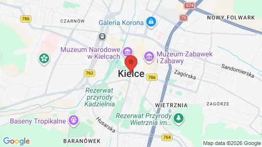 Houses for rent i Kielecki - kort over placeringen