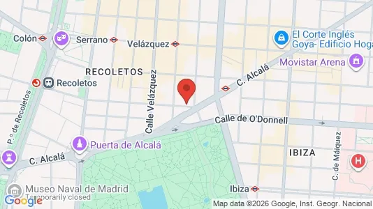 Apartments for rent i Madrid Salamanca - kort over placeringen