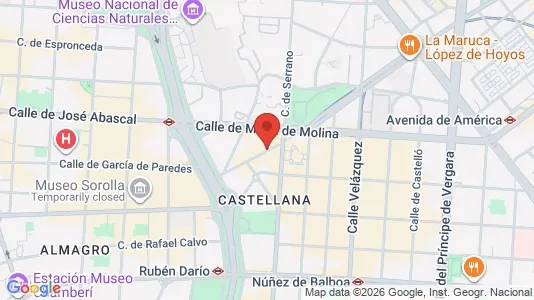 Apartments for rent i Madrid Salamanca - kort over placeringen