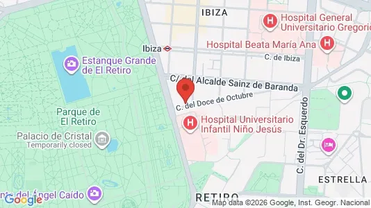Apartments for rent i Madrid Retiro - kort over placeringen
