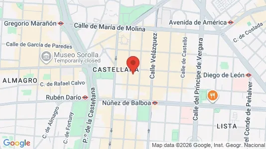 Apartments for rent i Madrid Salamanca - kort over placeringen