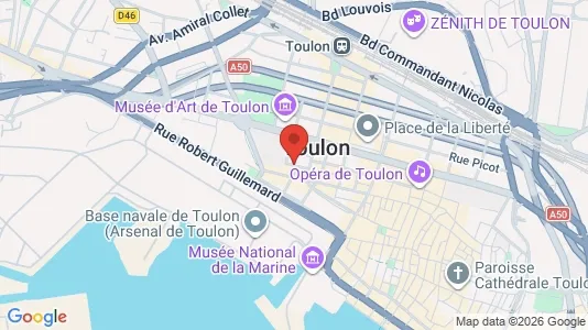 Apartments for rent i Toulon - kort over placeringen