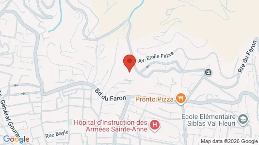 Apartments for rent i Toulon - kort over placeringen