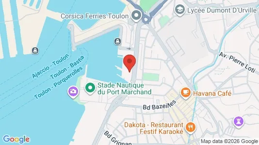Apartments for rent i Toulon - kort over placeringen