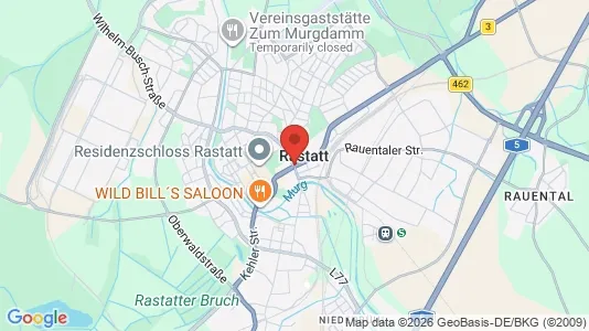 Apartments for rent i Rastatt - kort over placeringen