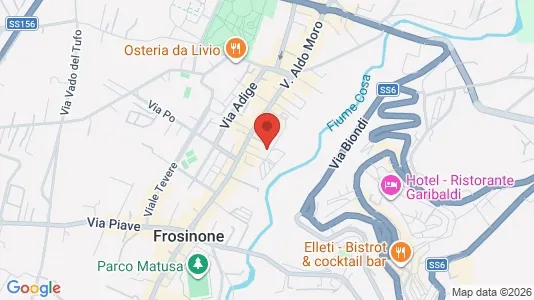 Apartments for rent i Frosinone - kort over placeringen