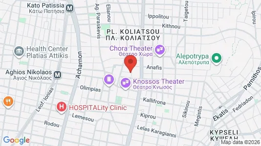 Apartments for rent i Athens Agios Nikolaos - kort over placeringen
