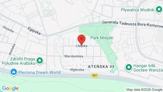 Apartments for rent i Warszawa Praga-Południe - kort over placeringen