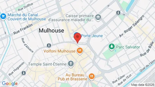 Apartments for rent i Mulhouse - kort over placeringen