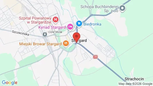 Apartments for rent i Stargardzki - kort over placeringen