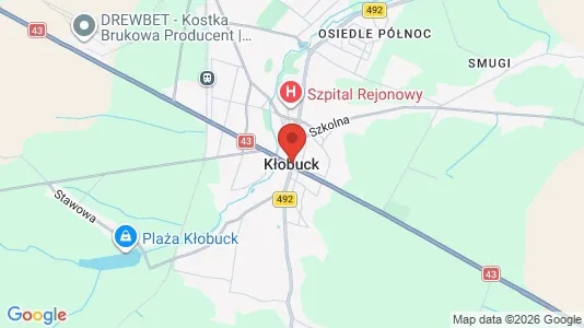 Apartments for rent i Kłobucki - kort over placeringen
