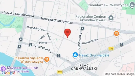 Apartments for rent i Wrocław - kort over placeringen