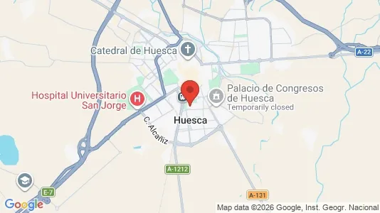 Apartments for rent i Huesca - kort over placeringen