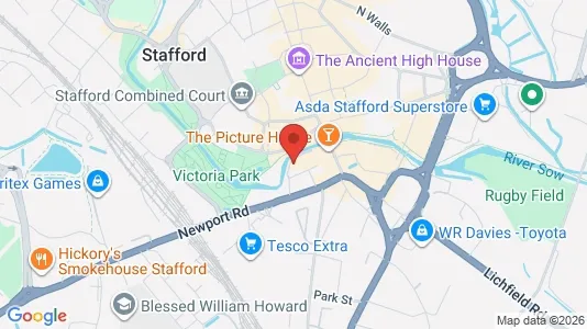 Apartments for rent i Stafford - Staffordshire - kort over placeringen