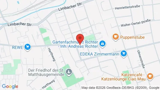Apartments for rent i Chemnitz - kort over placeringen