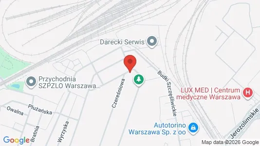 Apartments for rent i Warszawa Wawer - kort over placeringen