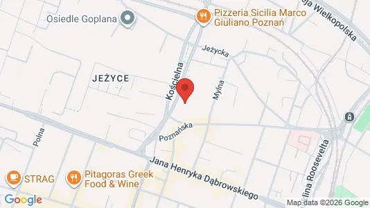 Apartments for rent i Poznań - kort over placeringen