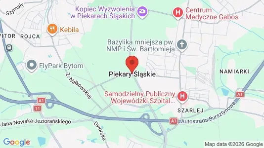 Apartments for rent i Piekary Śląskie - kort over placeringen