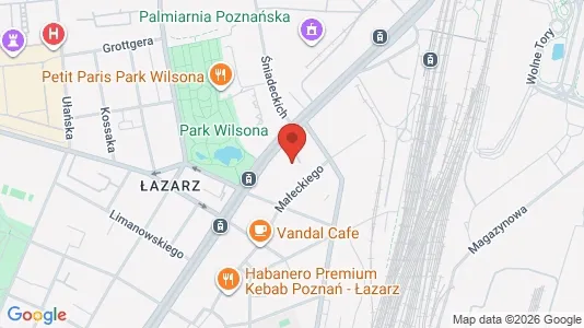 Rooms for rent i Poznań - kort over placeringen