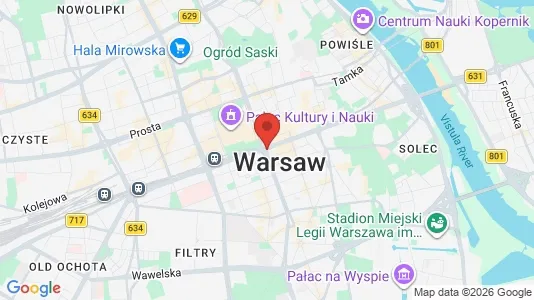 Apartments for rent i Warszawa Śródmieście - kort over placeringen