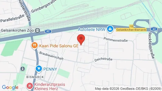 Apartments for rent i Gelsenkirchen - kort over placeringen