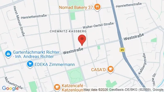 Apartments for rent i Chemnitz - kort over placeringen