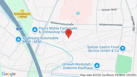 Apartments for rent i Recklinghausen - kort over placeringen