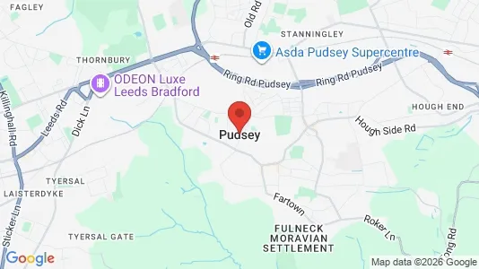 Houses for rent i Pudsey - West Yorkshire - kort over placeringen
