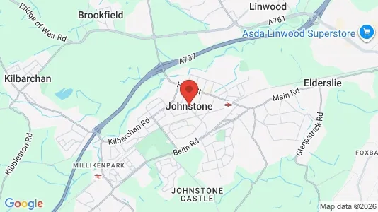 Apartments for rent i Johnstone - Renfrewshire - kort over placeringen