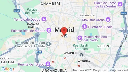Apartments for rent i Madrid Centro - kort over placeringen
