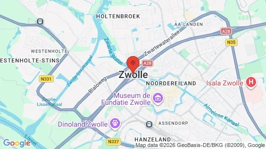 Rooms for rent i Zwolle - kort over placeringen