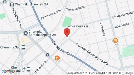 Apartments for rent i Chemnitz - kort over placeringen