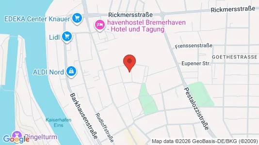 Apartments for rent i Bremerhaven - kort over placeringen