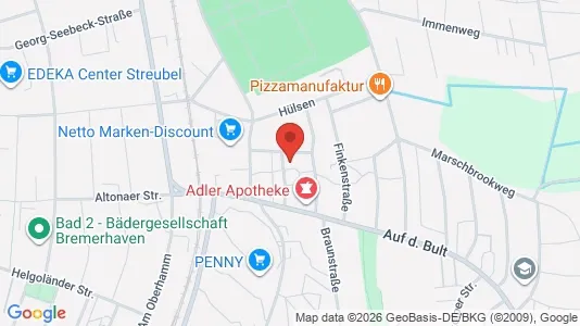 Apartments for rent i Bremerhaven - kort over placeringen
